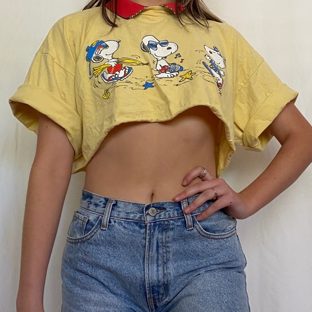 Snoopy collard t-shirt S/M/L